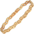 Magnetic Anklets for Women, 9.44inch Solid Pure Titanium Magnetic Ankle Bracelet, Fashion Jewelry Gifts（Gold）
