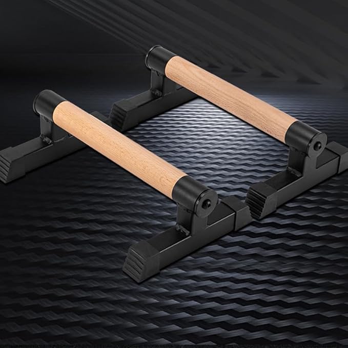 Wood Push up Bars Parallettes Bars Higher Quality Calisthenics Equipment Perfect, Pushup Bar and Handstand Push up Handles for Calisthenics, Fitness, Gymnastics, Aerobics Support 620 Lbs