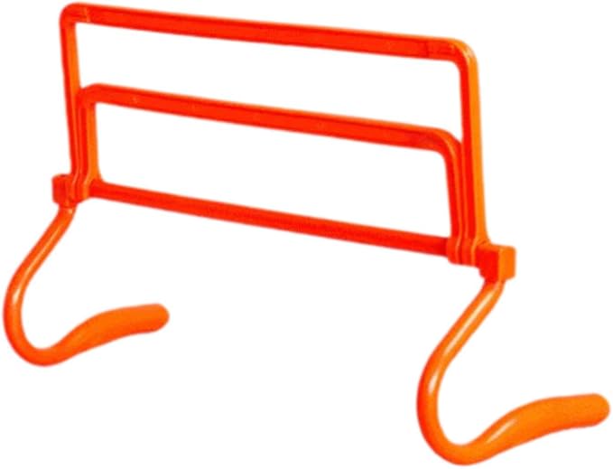 Agility Hurdle Adjustable Obstacles Jumping Bar Set Speed Training Equipment Set for Running Football Indoor Outdoor Pets, Orange