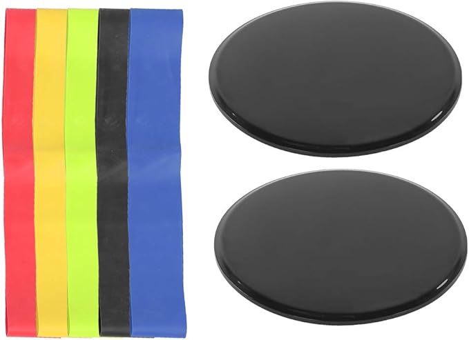 Fitness Sliding Disc, Wireless Core Slider Workout Equipment, Low Impact ABS Sliders for Home Gym and Floor Exercises with Pull Straps for Beginners and Advanced Users
