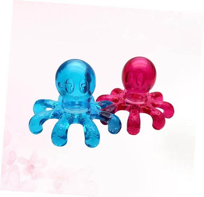 2 Pack Handheld Octopus Head Massager for Scalp Neck Shoulder and Body Portable Lightweight Therapeutic Massage Tool for Fatigue Relief and Improved Circulation