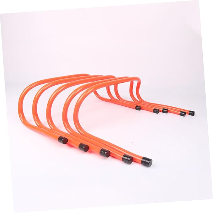 FUOYLOO 2pcs Professional Speed Hurdles Plastic Agility Training Equipment Wear-Resistant 15cm High for Soccer Football Track Field Exercises