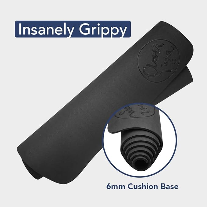 Premium Clever Yoga Mat - Extra Long Yoga Mat Suitable For All Yoga Types - Workout Mat For Home Or On The Go - Includes Our Perfect Fit Mat Bag