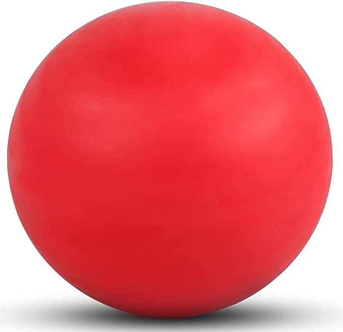 WOVTE Massage Lacrosse Ball for Sore Muscles, Shoulders, Neck, Back, Foot, Body, Deep Tissue, Trigger Point, Muscle Knots, Yoga and Myofascial Release (Red)