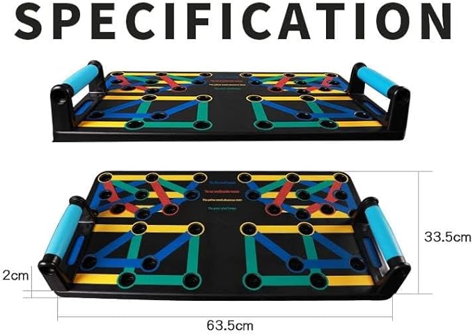 Pushup Board 25 in 1 | Perfect Push Up Board | Push Up Bar Handles | Multi-Functional Pushup Board Fitness Floor | Strength Training Equipment | Home Workout Equipment | Perfect Choice for Daily Gifts