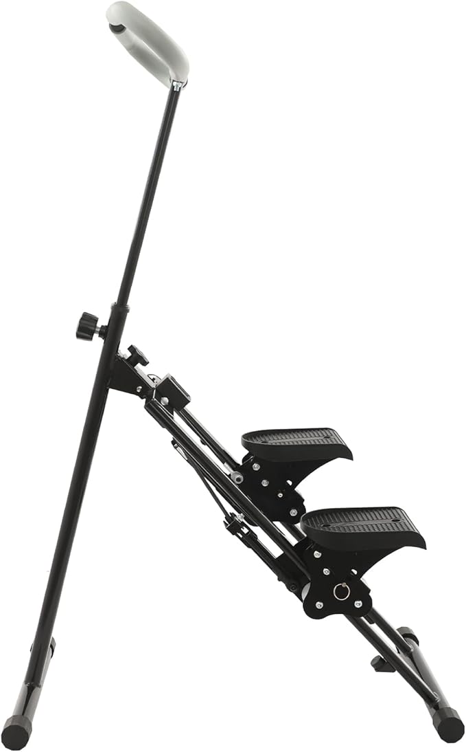 Stair Stepper,220Lbs Load-Bearing Vertical Climber Machine for Full-Body Workout,Folding Cardio Stair Master with Adjustable Handlebar & Pedal, Floor-Standing Fitness Equipment with Clear Display