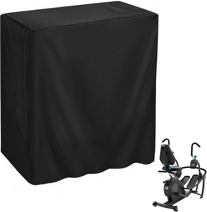 Elliptical Exercise Machine Cover compatible with Teeter Recumbent Cross Trainer Stepper ‎LT1(Cover Only), 420D Recumbent Exercise Bike Cover, 55.9"L x 38.6"W" x 52.4"H, For Home Gym Garage