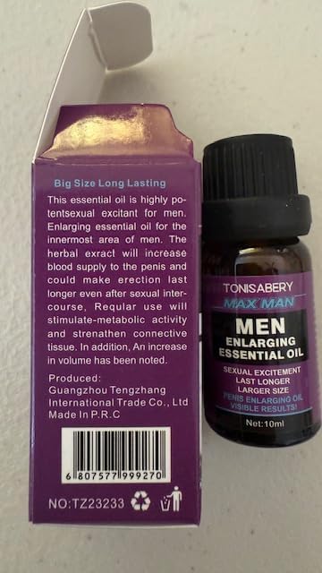 Tonisabery Max Man Essential Oil for Men Massage by Tonisaberey – 10ml (Purple)