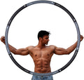 5lb Exercise Hoops for Adults, 40in Large Adjustable Hoola Hoop, Weighted Hoop, Fitness Hoop for Weight Loss, Abdominal Trainer Fitness Training, Fat Burning, Home Gym Core Workout