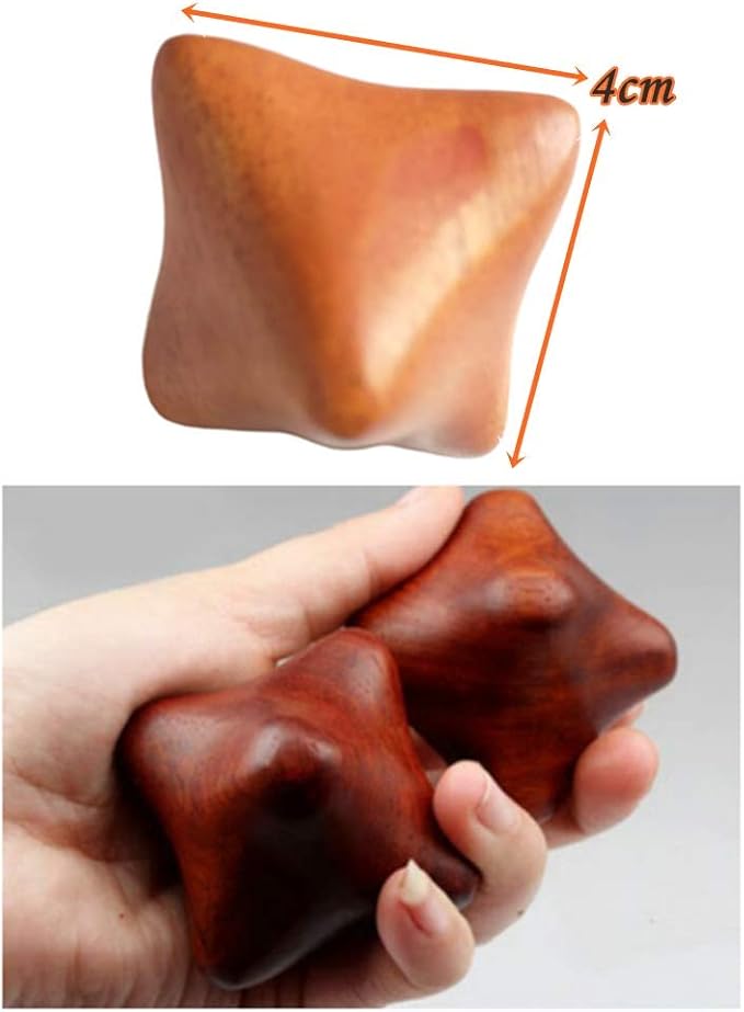 Reflexology Traditional Wooden Thai Massager Tools Full Body Foot Stick Hook Back Spa Face Gua Sha Therapy Trigger Point Massage Tool Relieve Shoulder Pain Wood (Set of Foot & Hand Therapy)