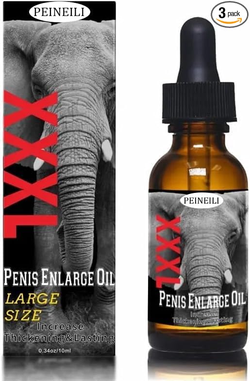 XXXL Large Size Oil Enlarge and Permanent Thickening Growth Men Energy Massage Essential Oil for Sex, Increase Dick Liquid for Health Care, Lateness Performance,Strength (3 Pack)