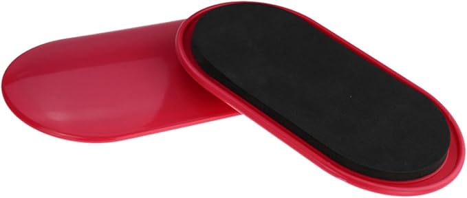 2Pcs Exercise Core Sliders Ab Floor Gliders Strength Training Lightweight Slide Pads Sliding Discs for Home Yoga, red