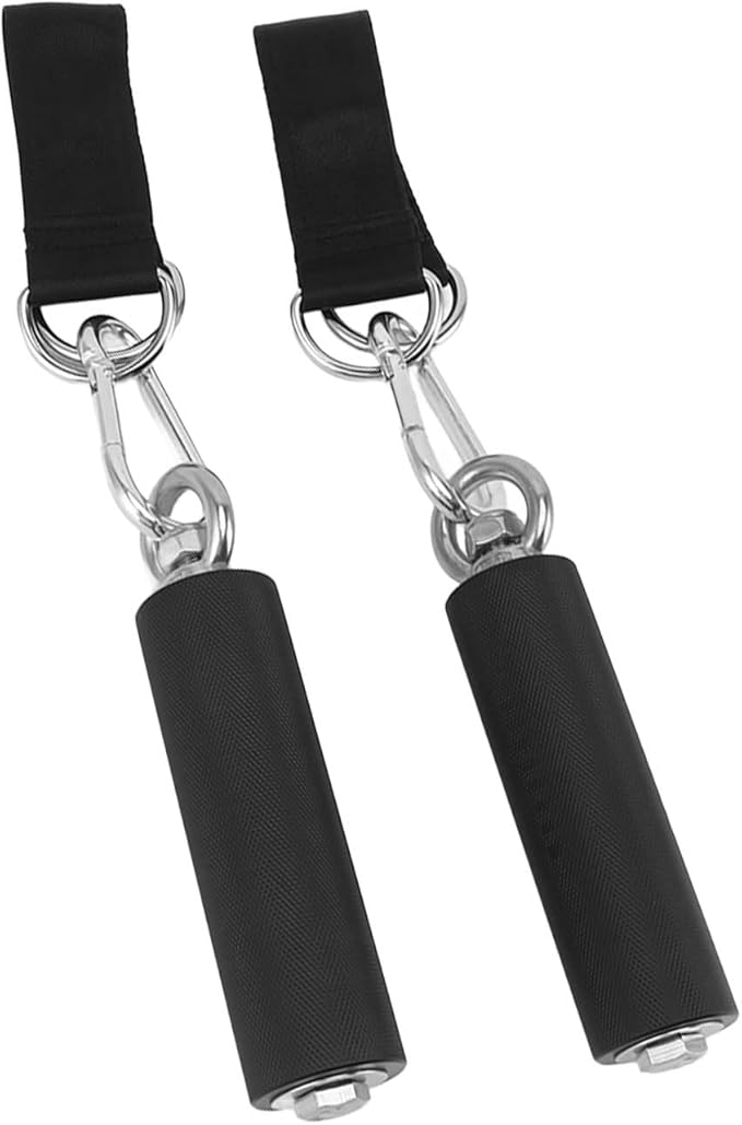 Pull Up Handle TPR Rubber Coated Grip Anti Slip Straight Gym Equipment Attachment for Weightlifting Exercise Strength Training Home Gym Workout Accessories