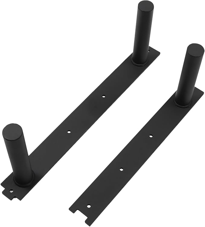 Weight Plate Storage Rack Wall Mount 3 Peg Weight Plate Holder 1050lbs Capacity Heavy Duty Bumper Plate Storage Rack for Home&Commercial Gym, Fit 2" Barbell Plates