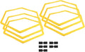 Hexagonal Agility Rings, Speed Rings, Pack of 6, Portable Hexagonal, Agility Hurdles, Footwork Training