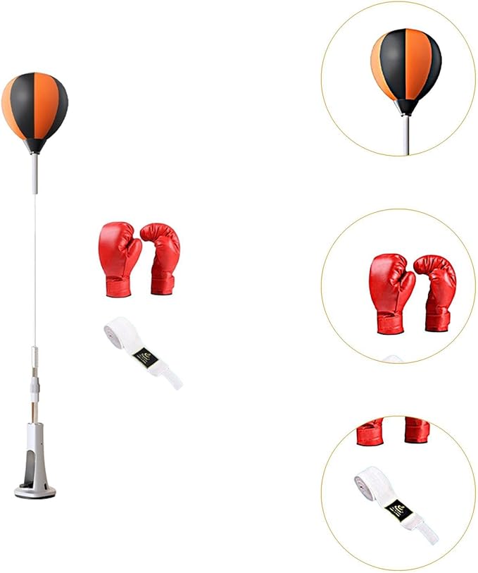 Boxing Reaction Ball, with Stand Boxing Speed Bag Boxing Punching Bag for Exercise, forAdults withGloves