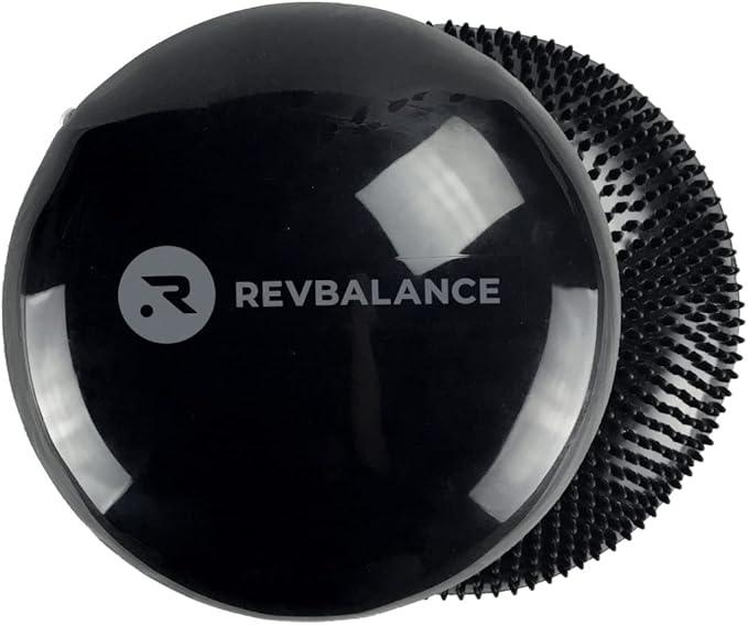 Revbalance Adjustable Wobble Cushion and High Density Rocker Combo for Balance Training, Recovery, and Physical Therapy