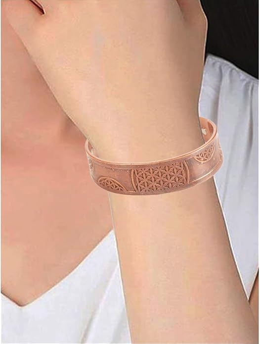 Touchstone copper bracelets | gift for men women |adjustable 100% pure solid real magnetic jewelry | handmade bracelet set combo | rope braided tibetan bangles.