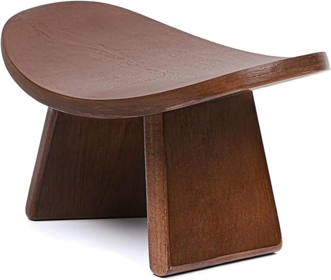 Bench,Meditation Bench Ergonomic Wooden Meditation Kneeling Stool with Travel Bag for Yoga, Prayer, Travel, Mindfulness, Zen Practice ﻿(Medium)