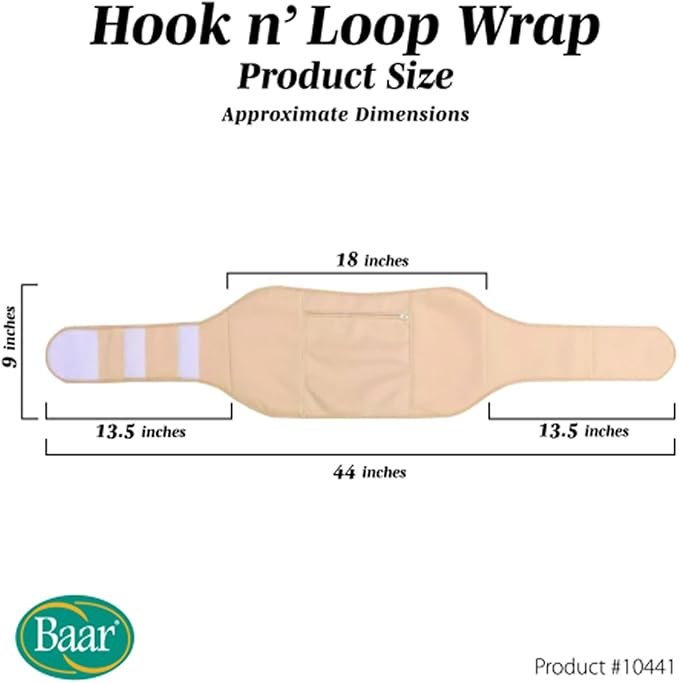 Hook and Loop Wrap: for Castor Oil Packs