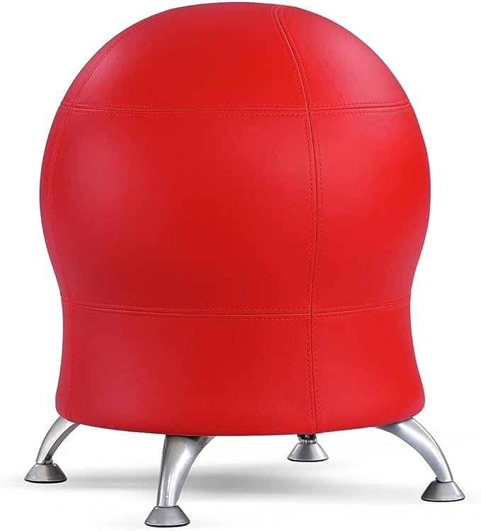 Safco Products Zenergy Stability Exercise Ball Chair, Red Vinyl