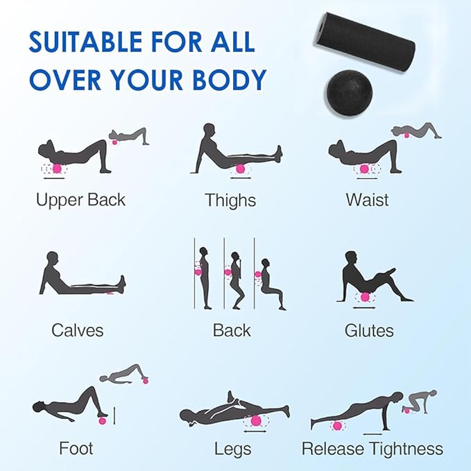 Extra Mini Foam Roller - High Density Massage Roller, Extra Small Yoga Roller for Physical Therapy, Myofascial Release, Deep Tissue & Muscle Recovery of Arms and Legs