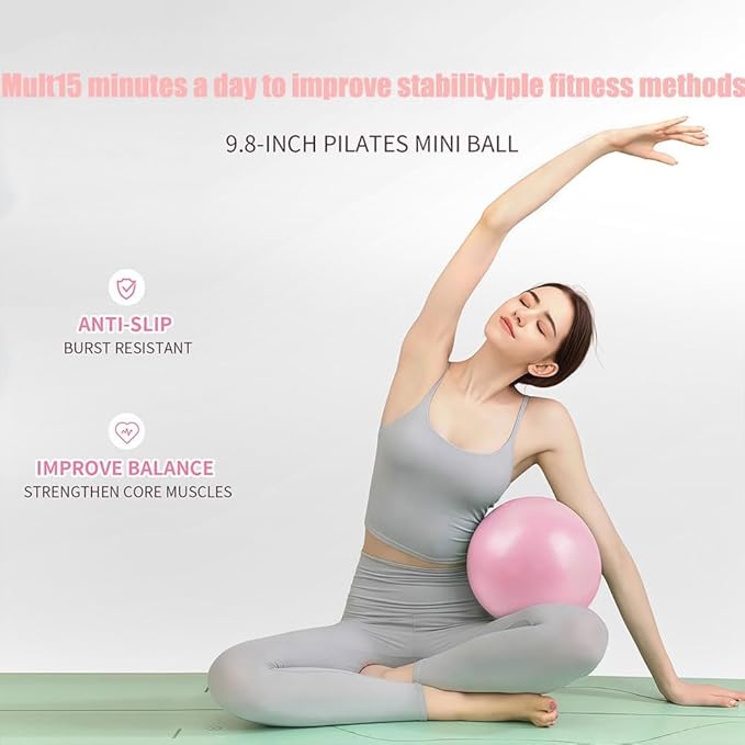 Pilates Ring Set, 14" Magic Circle, Long & Loop Resistance Bands, Soft Pilates Ball, Grip Socks,Puller, Home Workout Equipment for Women & Beginners to Tone, Flexibility & Core Strength