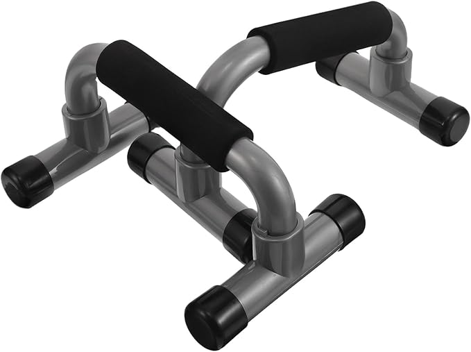 Veemoon Compact H-shape Push up Brackets 1 Pair Anti-slip Parallettes Gymnastic Bars Strength Training Equipment for Home and Travel Chest Workouts