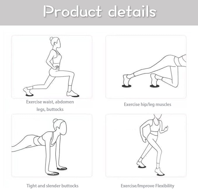 Exercise Sliders for Working Out Pilates Fitness Discs for Men and Women Workout Sliders for Core Strength and Flexibility Home Gym Accessories 2 Pack