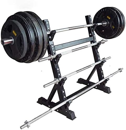 LJYT Barbell Rack, Commercial Fixed Dumbbell Storage Display Holder, Fitness Equipment Storage Rack, Four-Tier Barbell Storage Stand Ranzorh