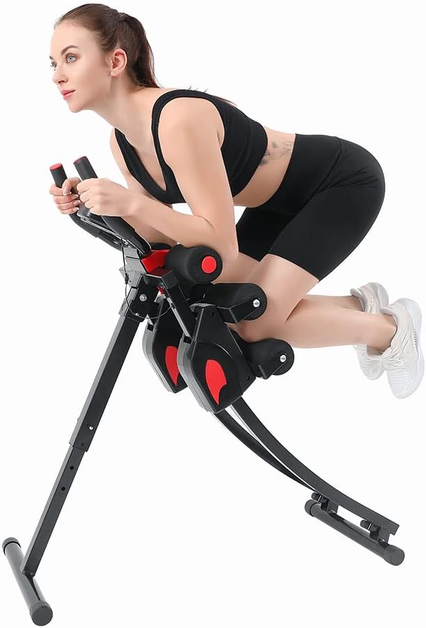Fitlaya Fitness ab machine, ab workout equipment for home gym, Height Adjustable ab trainer, foldable fitness equipment.