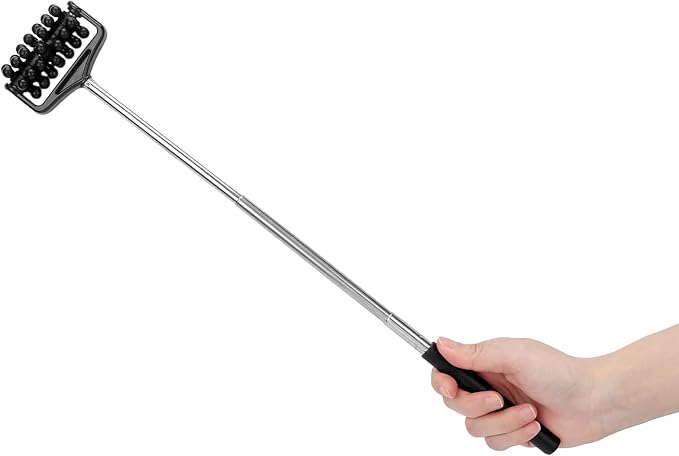 Ymiko Massage Stick, Yoga Massage Stick for Men and Women Granular Body Massage Tool Telescopic Roller Massage Stick Home Neck Leg Back Body Massage Stick(Black)