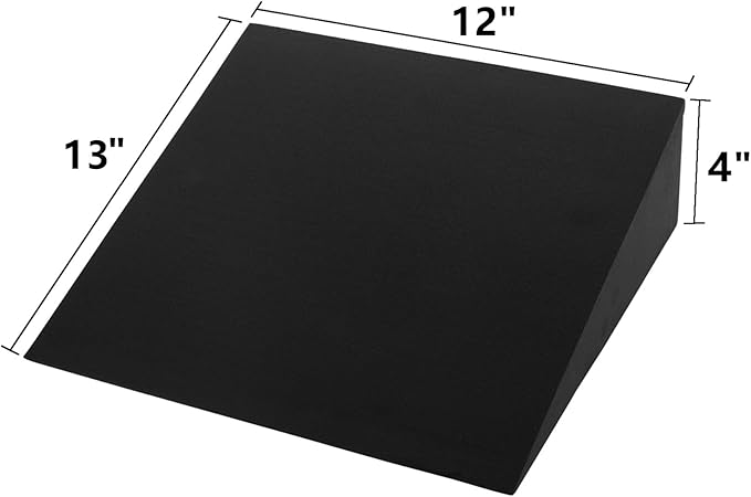 DEAYOU 2 Pack Yoga Foam Wedge, 13" EVA Foam Calf Stretch Slant Board for Lower Leg Strength Improve, Squat Wedge Incline Block for Workout, Exercise, Knee Pad, Back Support, Footrest Cushion (Black)