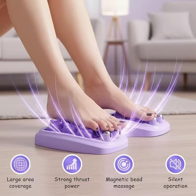 2026 New Portable Double Foot Massage Roller, Plantar Fasciitis Relief, Dual Foot Acupressure Therapy for Stress Relief and Improved Circulation, Reflexology Tool for Home & Office Use