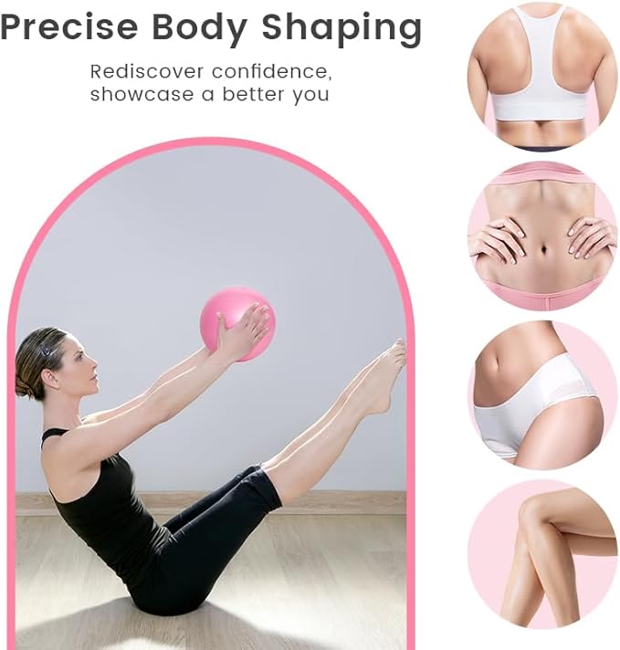Complete Home Pilates Essentials Kit for Women - 13-Piece Pink Magic Circle Set with Resistance Bands, Yoga Ball, Stretch Strap & Gym Bag