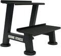 Gronk Fitness Kettlebell Rack | 2-Tier Heavy-Duty Weight Storage Shelf for Home Gym | Scratch-Resistant Padded Shelves | Organize Kettlebells, Dumbbells, and Gym Equipment | Easy Assembly