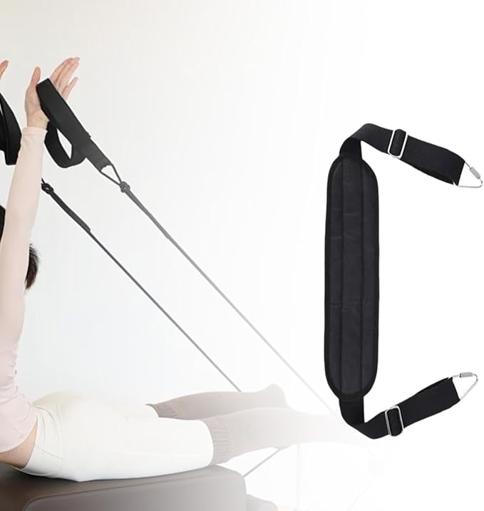Pilates Foot Strap Adjustable Fitness Equipment 29.92-39.37 Inch for Balance Flexibility Workout Training Rehabilitation