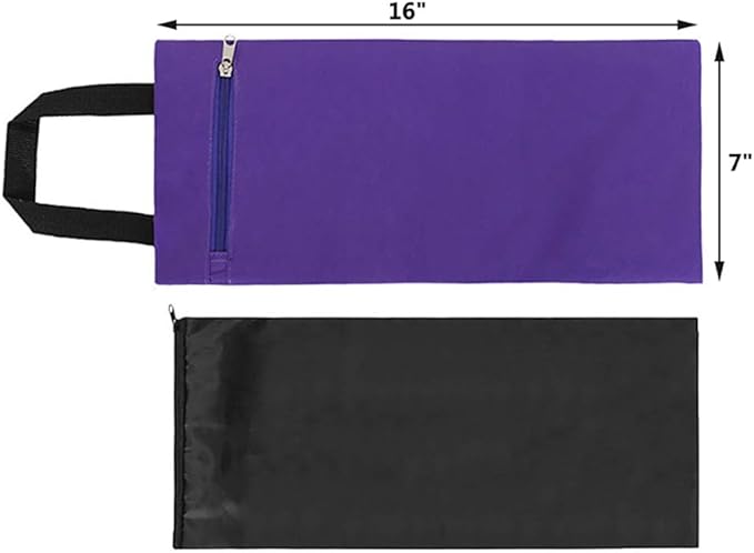 TOPTIE 2 Pack Yoga Sandbag Weighted Bag for Fitness Yoga Bolster, Unfilled Sandbag 16 x 7 Inch