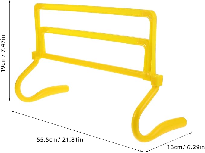 Alipis Adjustable Height Football Hurdles Training Equipment, Foldable Agility Speed Hurdles for Soccer Skills Development and Plyometric Exercises, Yellow
