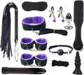 Bed Straps ， 12 Purple Leather Adjustable Fitness Sets, Original Couple Gifts, Fitness Yoga Pilates Sets