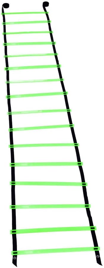 Agility Ladder, 16 Rung Heavy Duty Football Training Ladder, Adjustable Flat Plastic Rungs with Durable Nylon Straps, Ideal for Speed, Agility & Coordination Training for