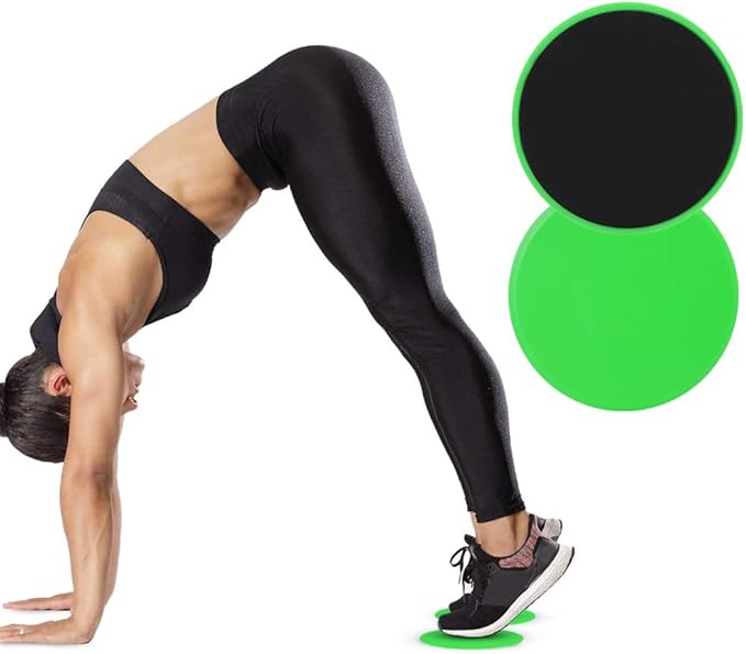 Core Slider, Balancing Stability Challenge Exercise Slider, Portable for Traveling, Foam Side for Hardwood Floors, Plastic Side for Carpets or Lawns