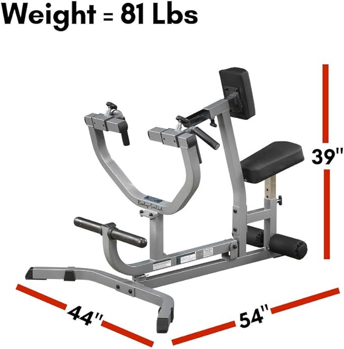 Body-Solid (GSRM40) Adjustable Seated Row Machine for LAT and Back Workouts, Commercial and Home Gym Equipment
