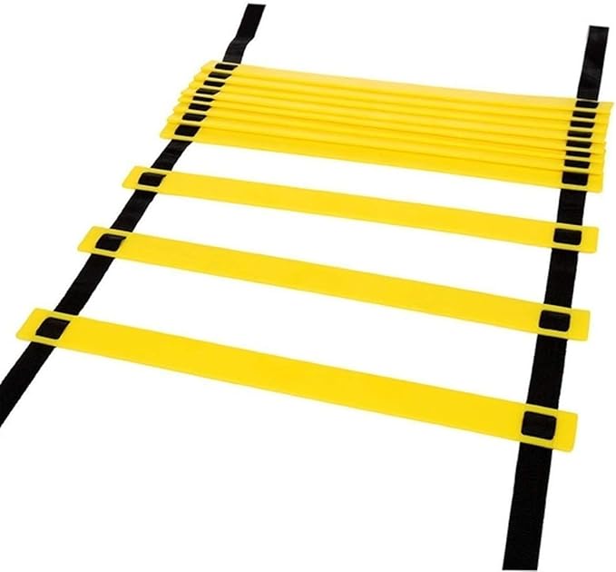 Agility Ladder Speed Training Set: 12 Rung 6 M Soccer Training Equipment for Kids with 12 Cones, Carrying Bag for Football Exercise Sports Footwork Training Medium