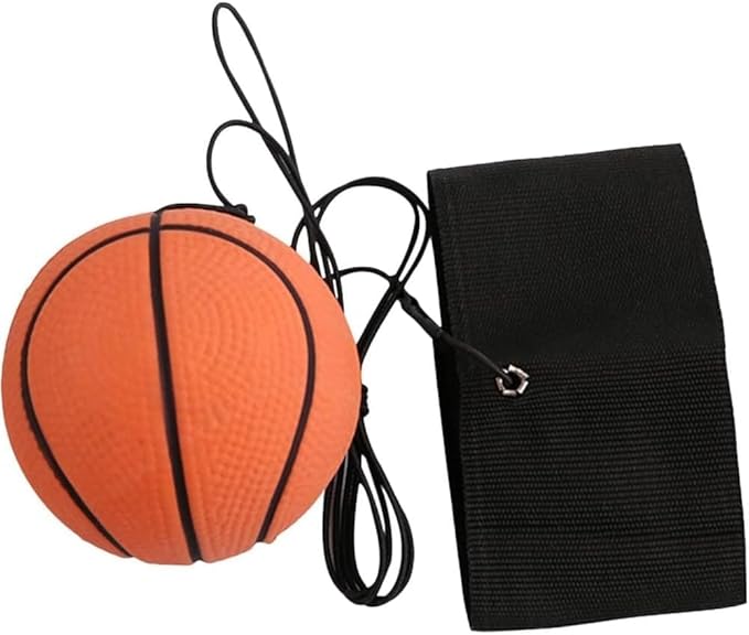 Reaction Training Ball with Adjustable Wrist Strap, Basketball Reflex Trainer, High-Elasticity Rubber, Agility Exercise Equipment