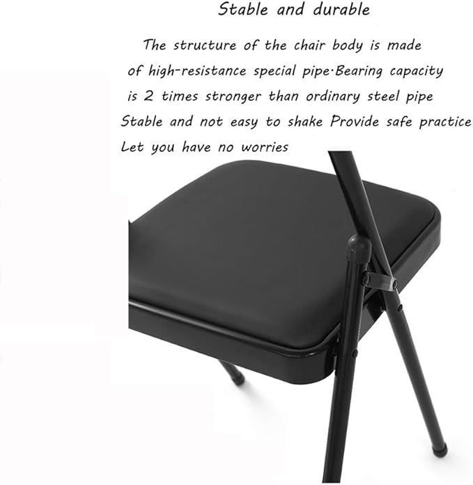 Pilates Yoga Chair, Professional Iyengar Auxiliary Chair, Yoga, Hardened and Thick Yoga Folding Chair, Solid Anti-Slip, Stable and Durable, Black,Blac