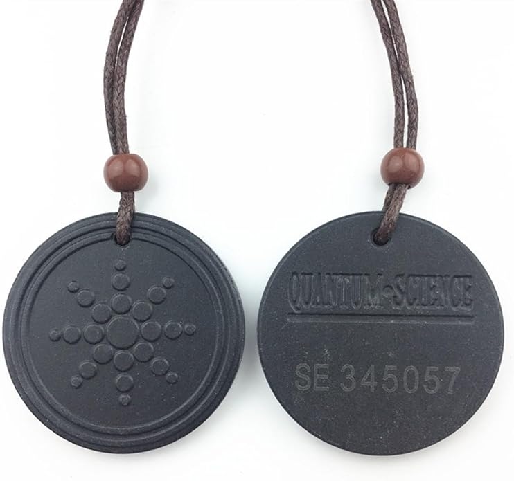 Volcanic Energy Stone Protection Shield Necklace,Sunflower Pattern Energy Necklace(42MM)