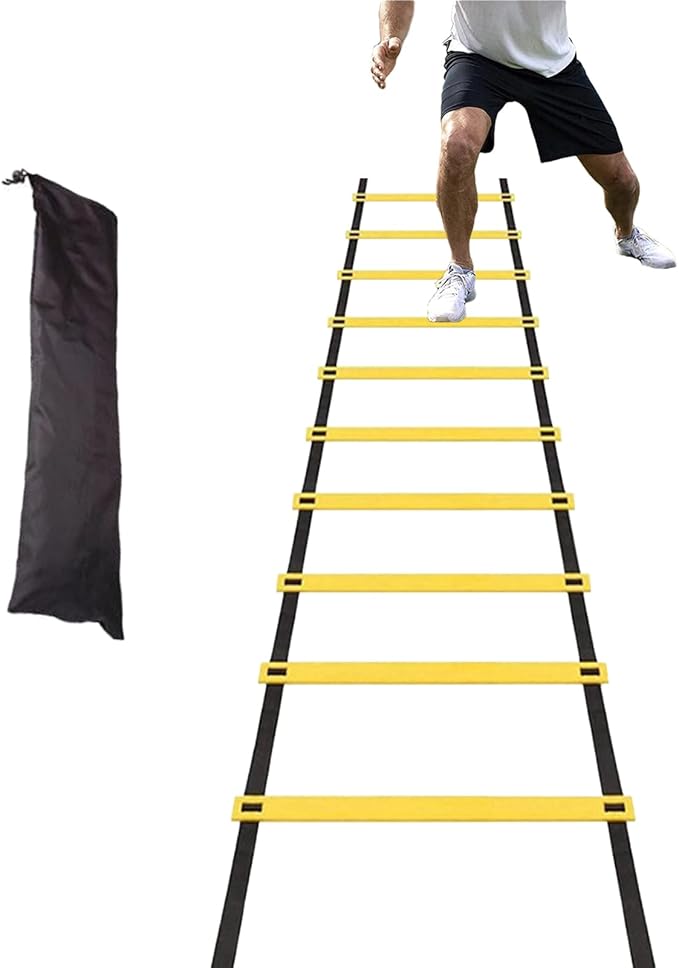 Agility Ladder Speed Training Equipment, Agility Ladder Speed Training Equipment, Kids and Adult for Football, Basketball, Fitness, Included Carry Bag