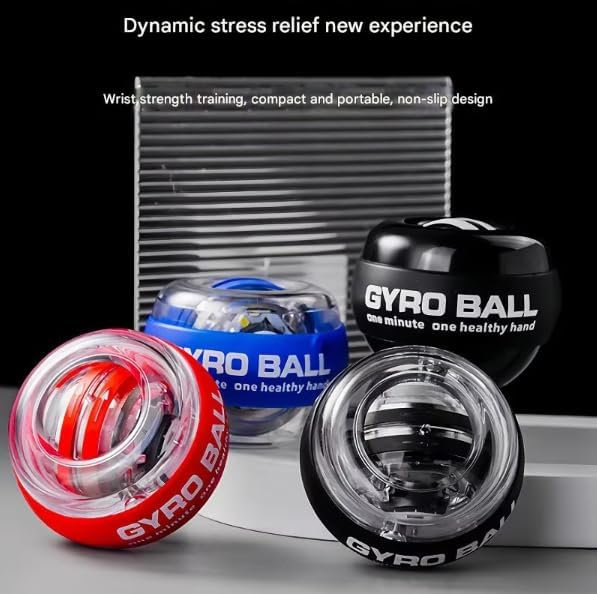 2026 Gyroscopic Wrist Ball Exerciser with LED Lights, Auto-Start Hand Grip Strength Trainer,Adjustable Resistance Forearm Exerciser for Therapy Fitness