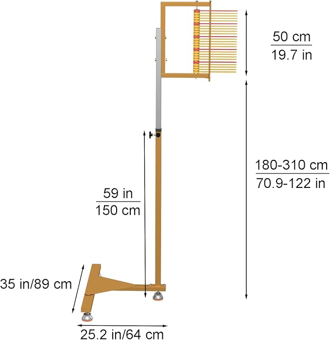 5.9-11.8 FT Jump Measurement Tester, Floor Mounted Vertical Jump Measuring Device, Vertical Jumping Measurement Tool for Volleyball Slam Dunk Jump Training Aid